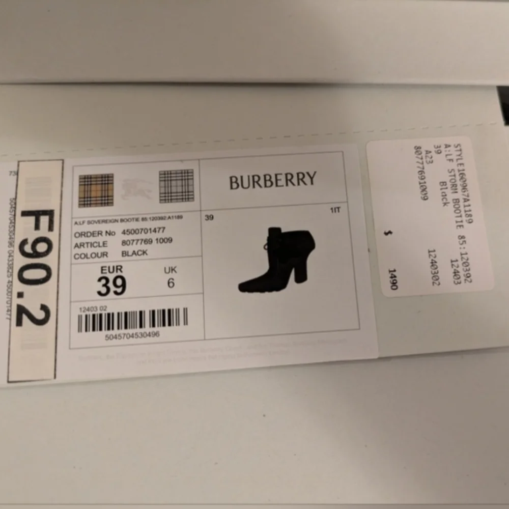 BNIB Burberry Storm Ankle Booties in Black Suede - Picture 2 of 6